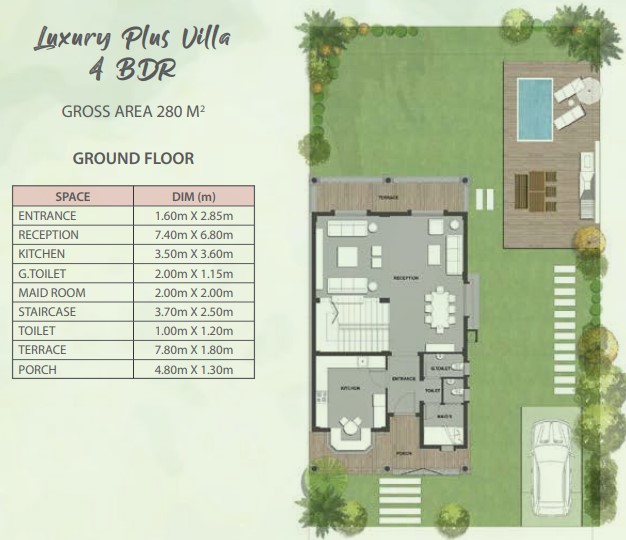 Floor plan for villa at Mountain View ICity New Cairo