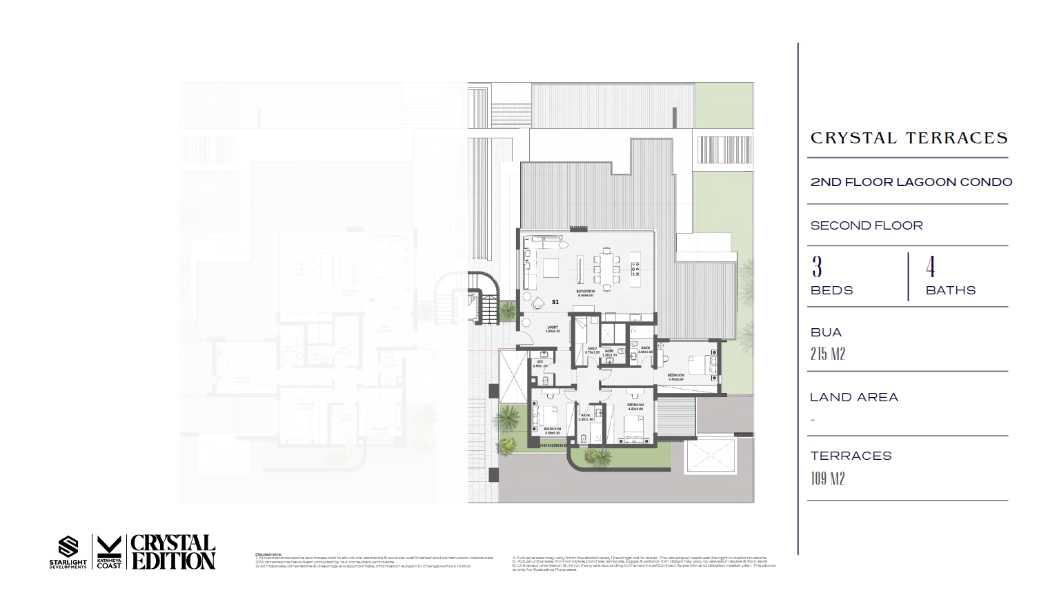 Floor plan for chalet at Katameya Coast