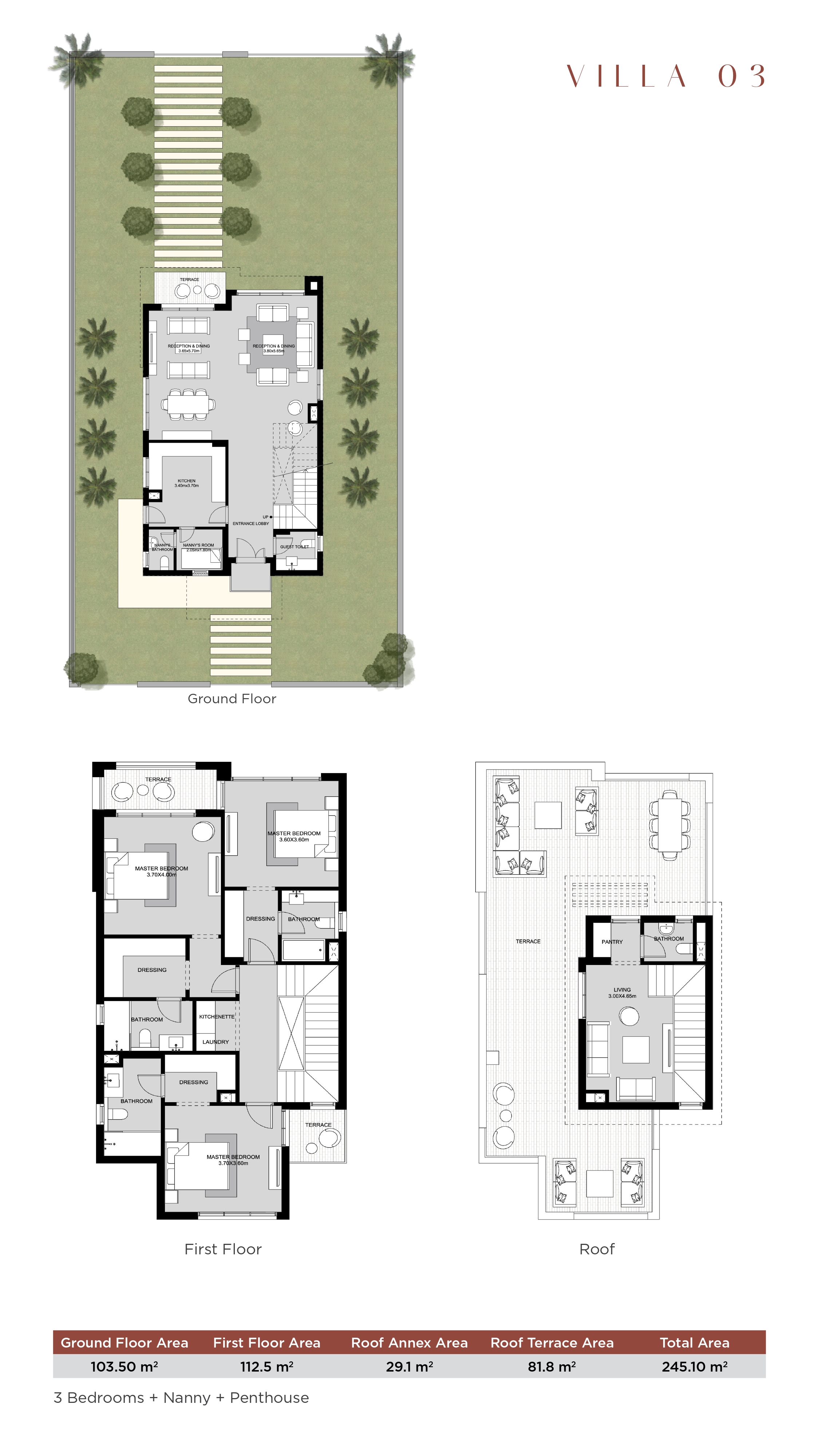 Floor plan for villa at The Estates Residence