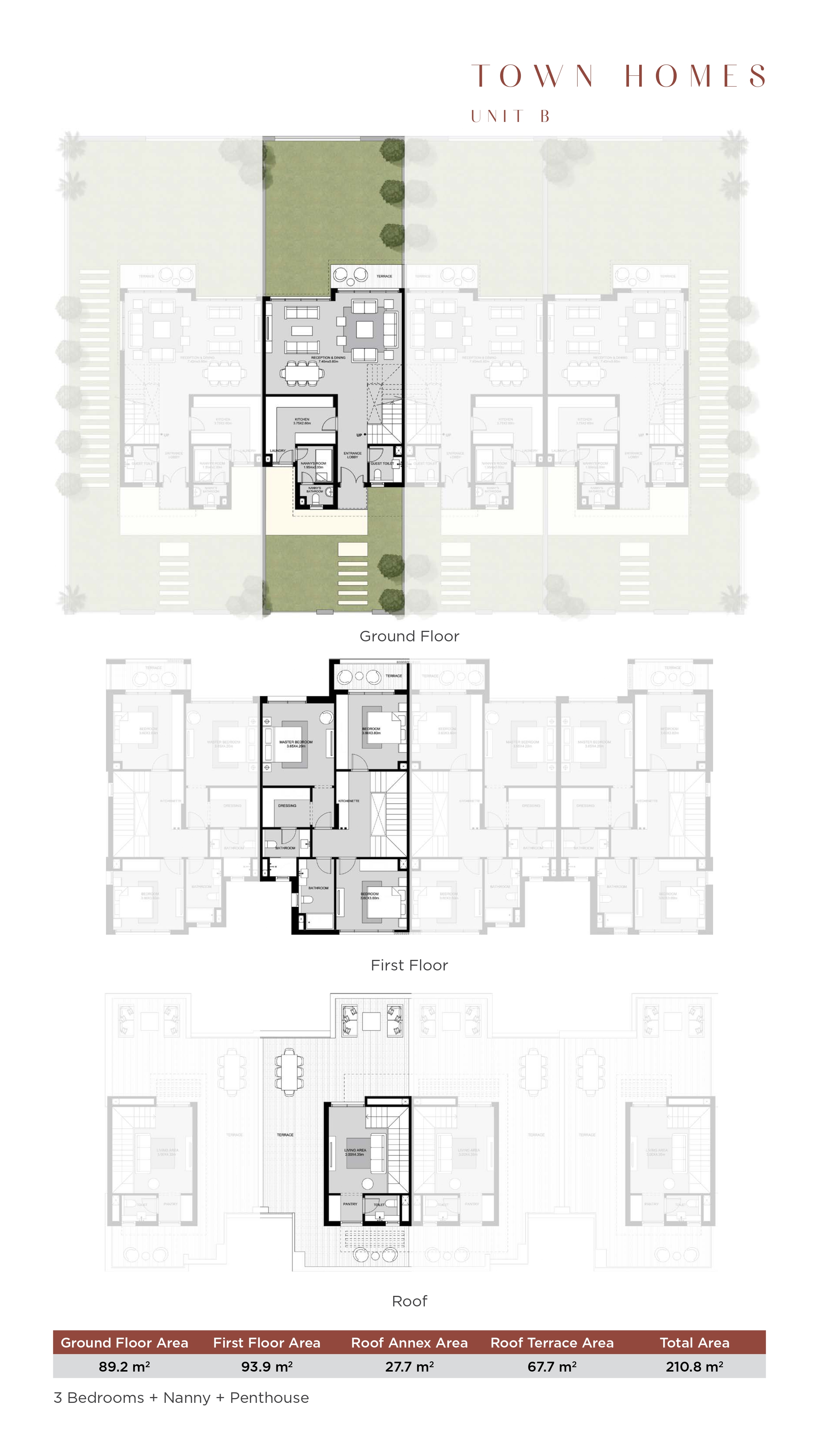 Floor plan for townhouse at Estates Residence - Nobu