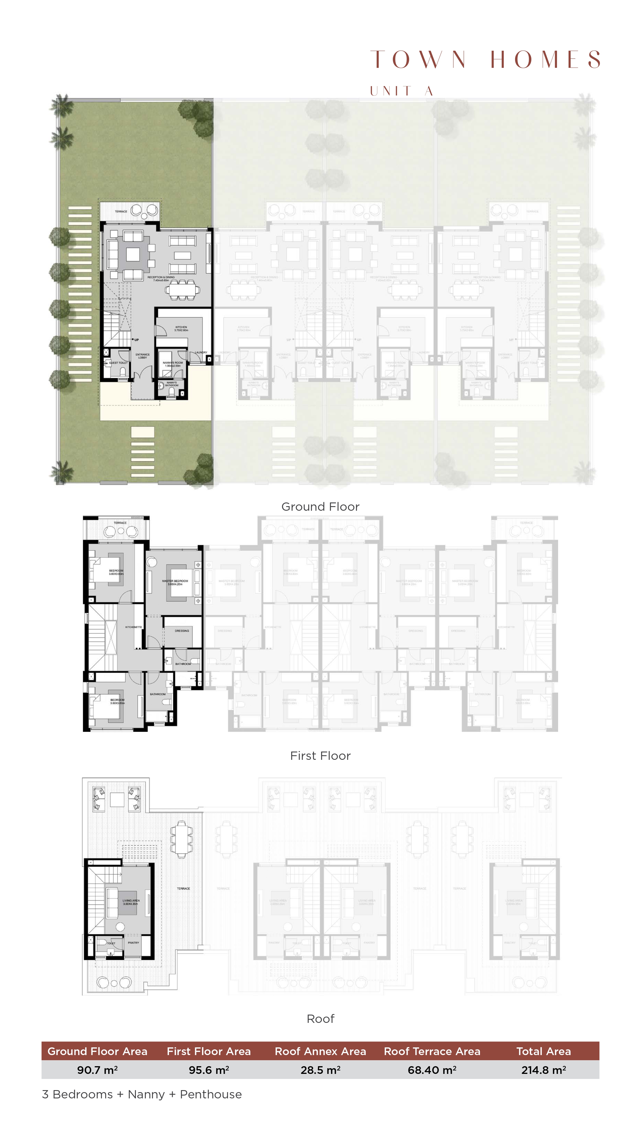 Floor plan for townhouse at Estates Residence - Nobu