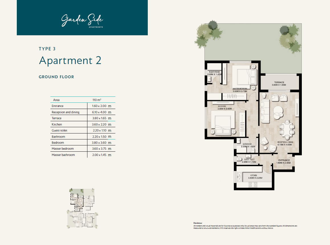 Floor plan for apartment at Garden Lakes