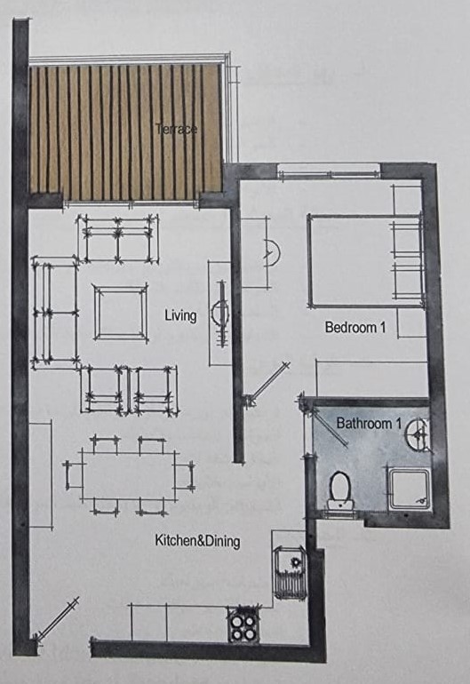 Floor plan for chalet at Majada Iwan