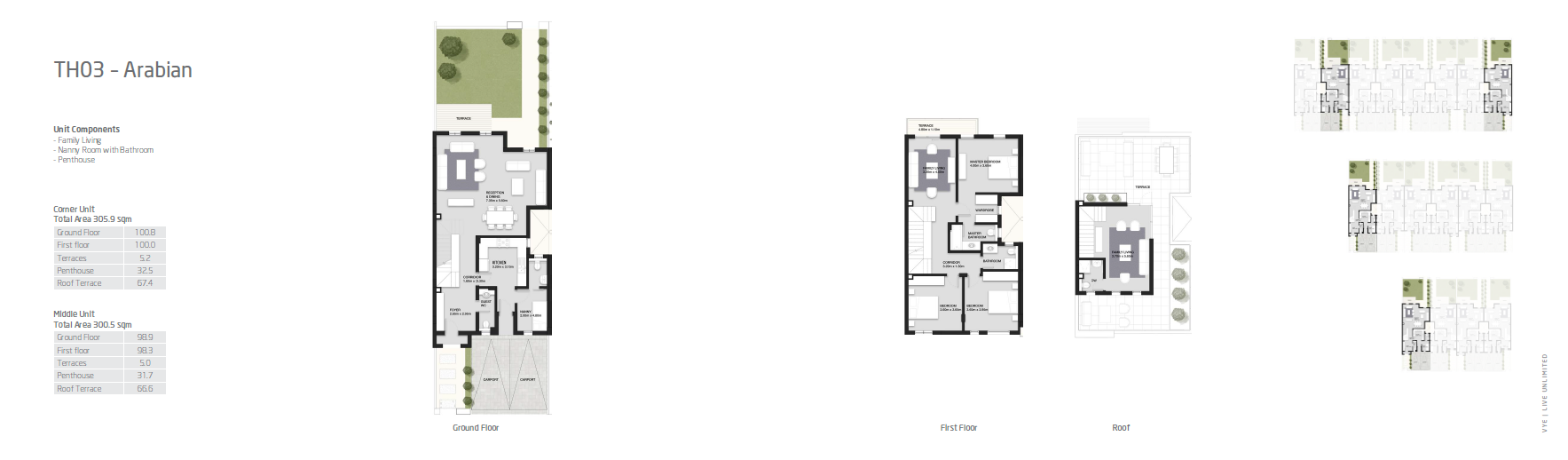 Floor plan for townhouse at VYE SODIC