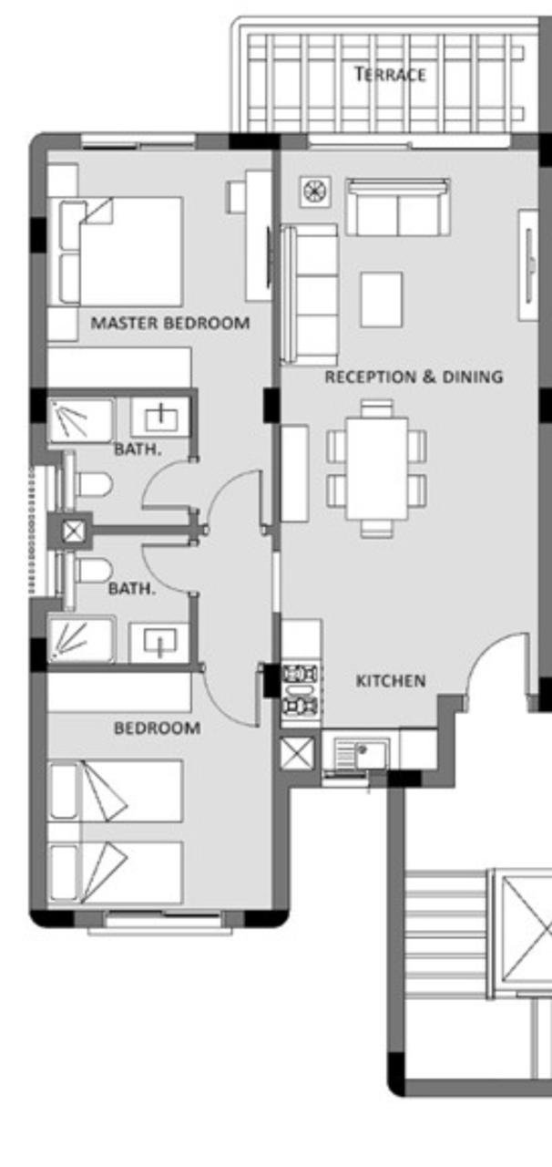 Floor plan for chalet at Hacienda West