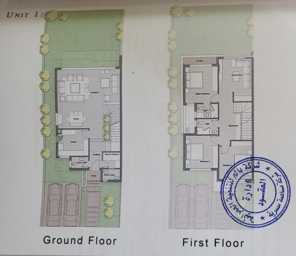 Floor plan for townhouse at Badya