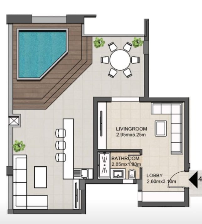 Floor plan for penthouse at Granda Life