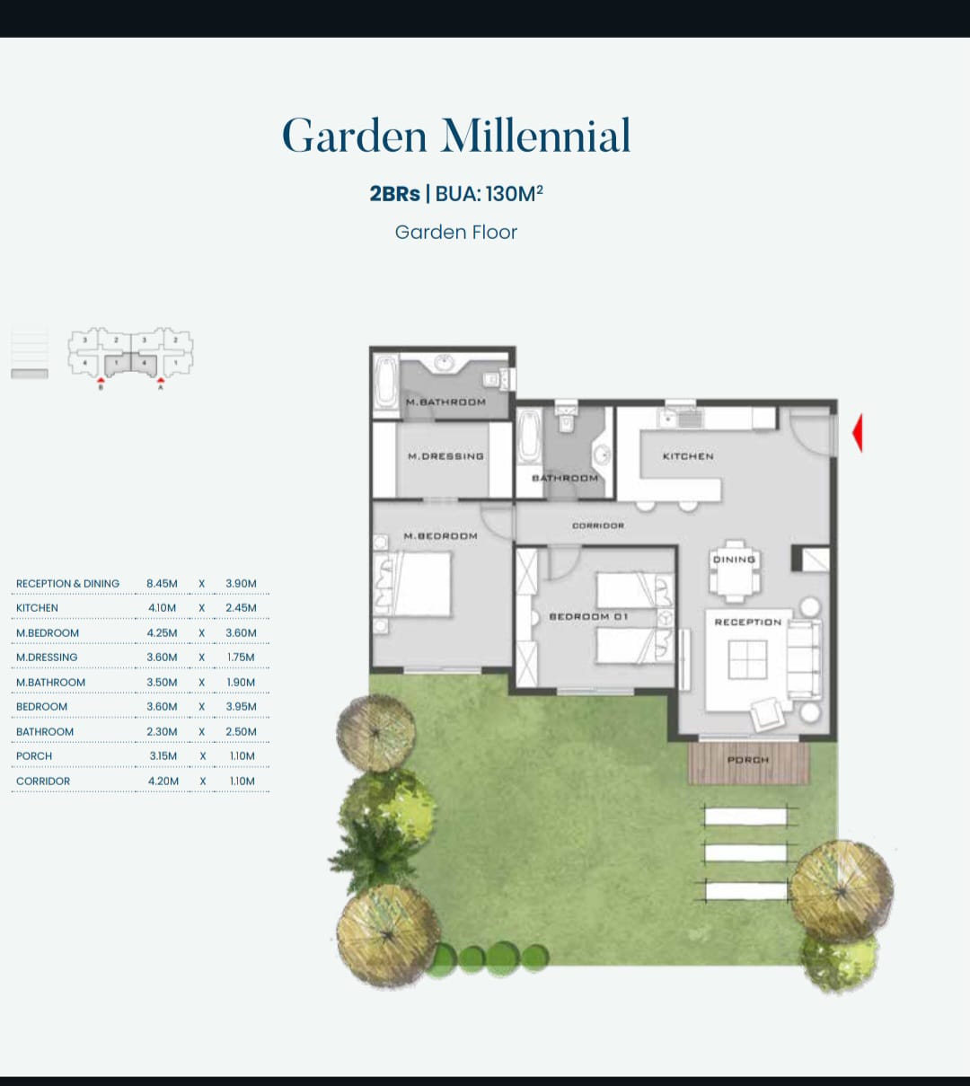 Floor plan for apartment at Aliva Mountain View Mostakbal City