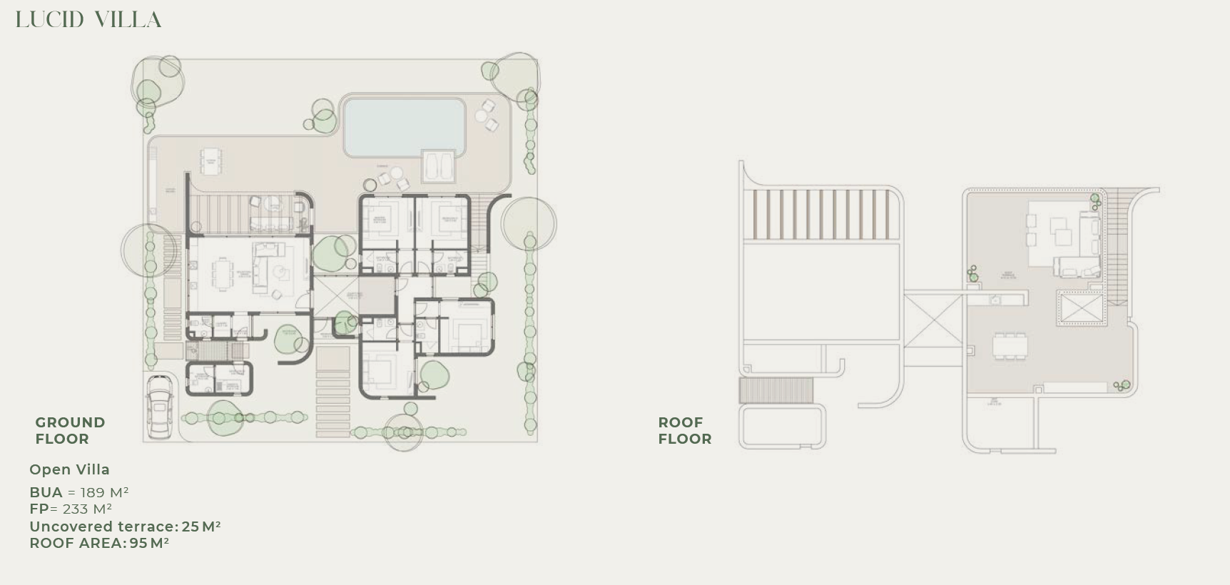 Floor plan for villa at Aden