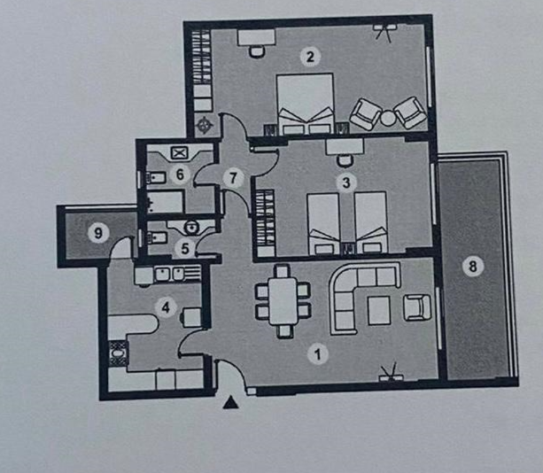 Floor plan for chalet at Downtown New Alamein