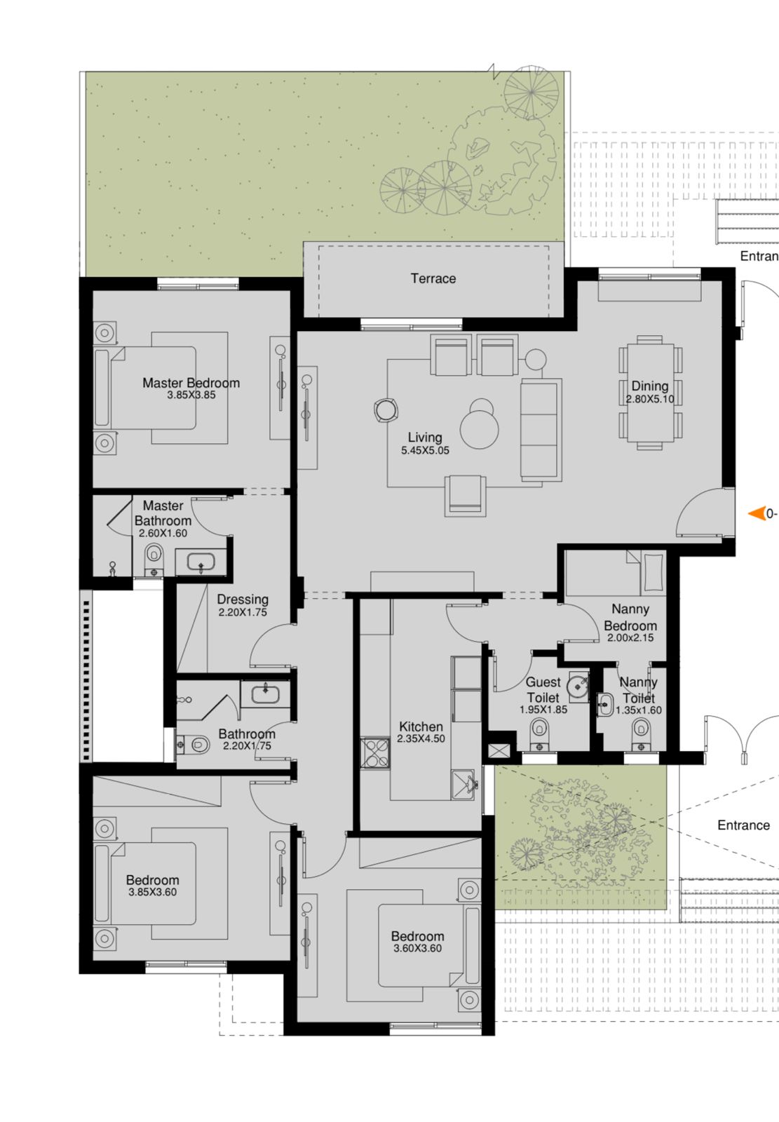 Floor plan for apartment at O West Orascom