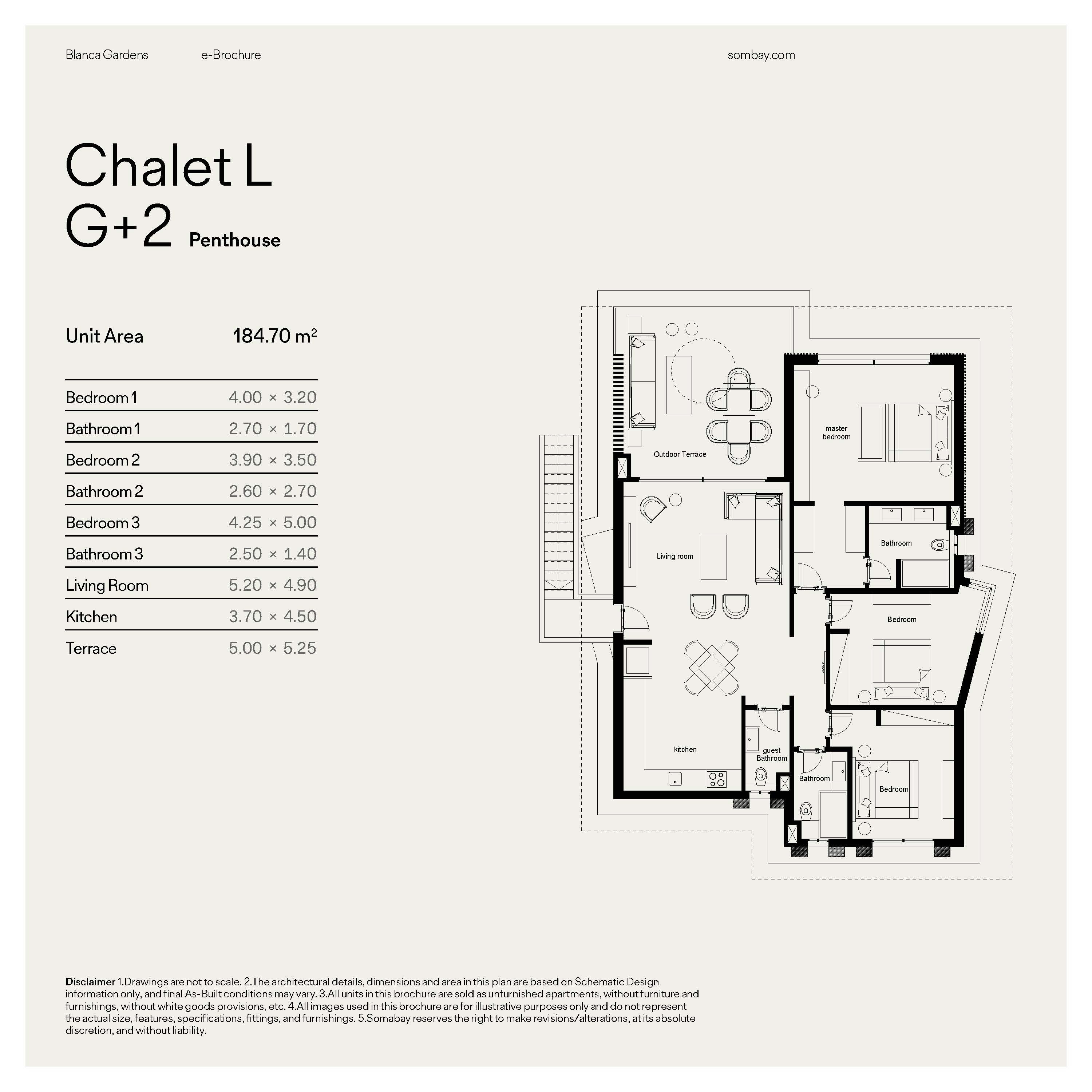 Floor plan for chalet at Blanca