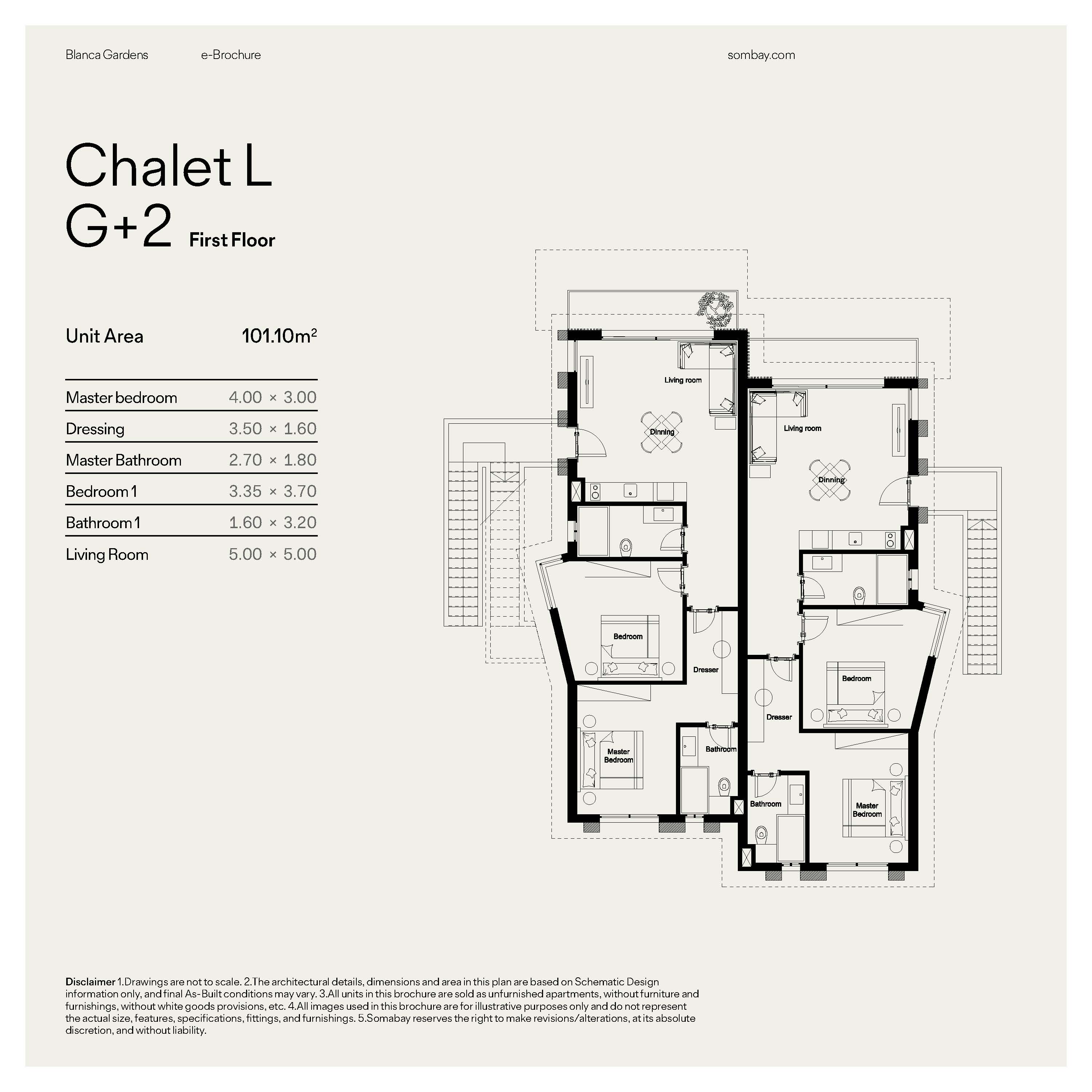 Floor plan for chalet at Blanca