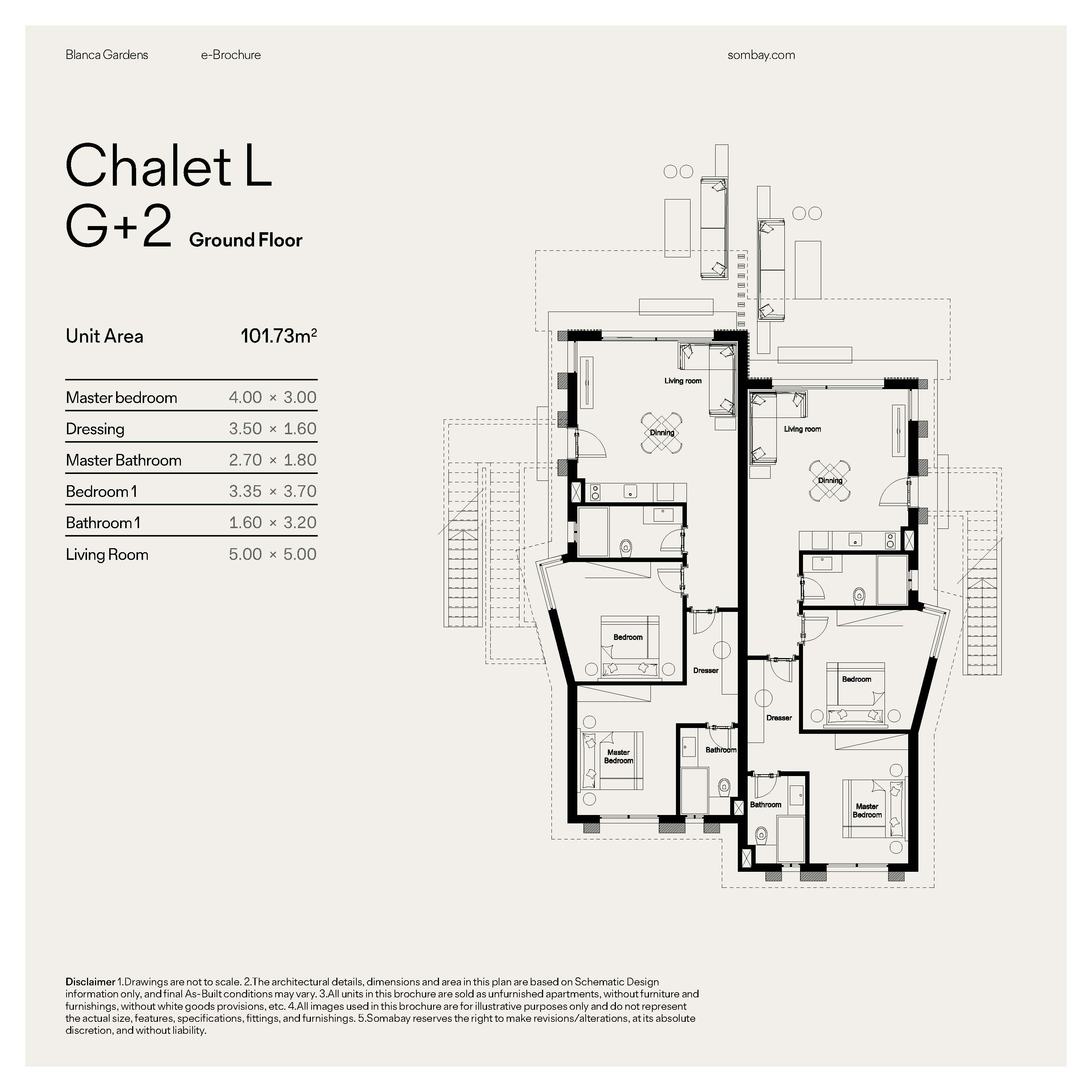 Floor plan for chalet at Blanca