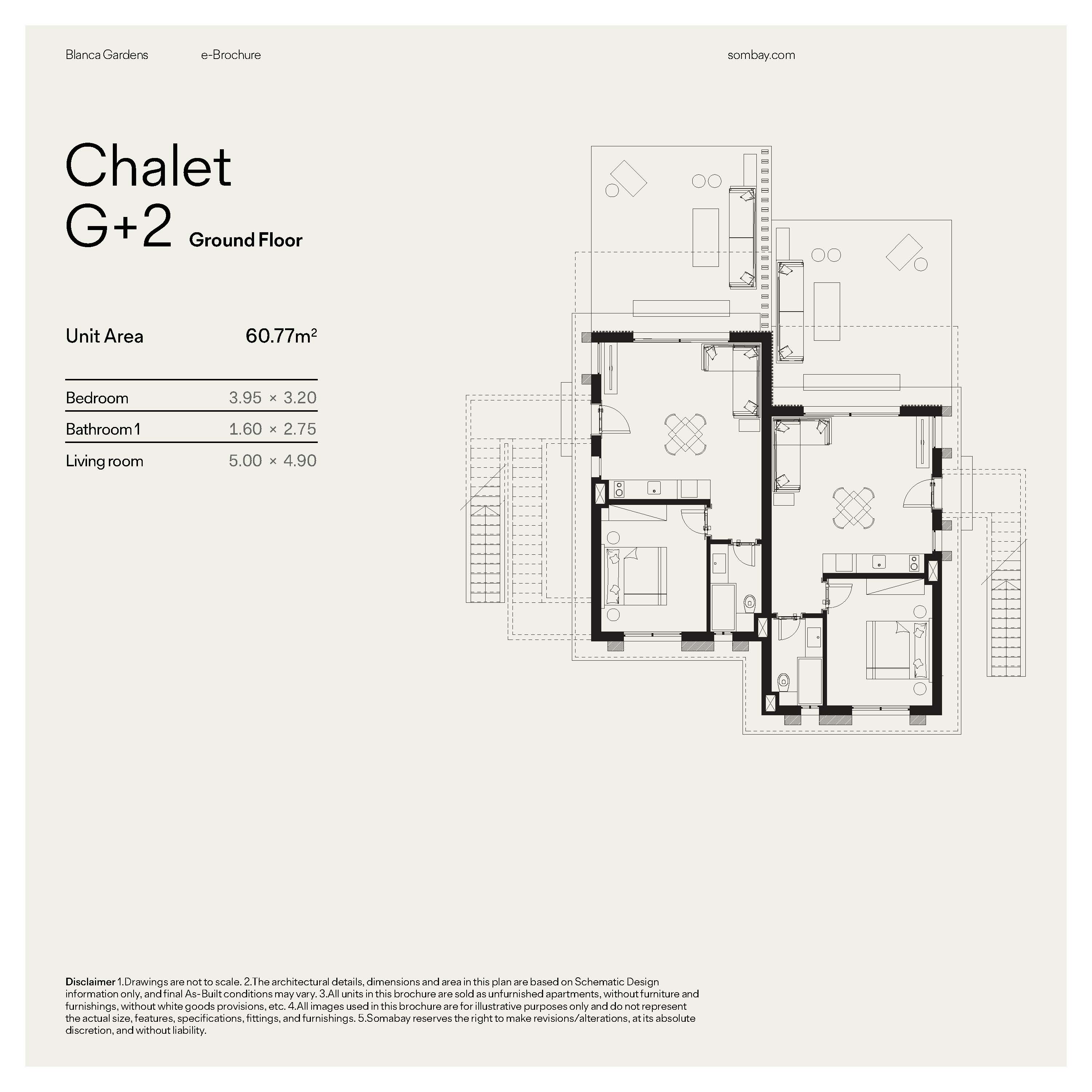 Floor plan for chalet at Blanca