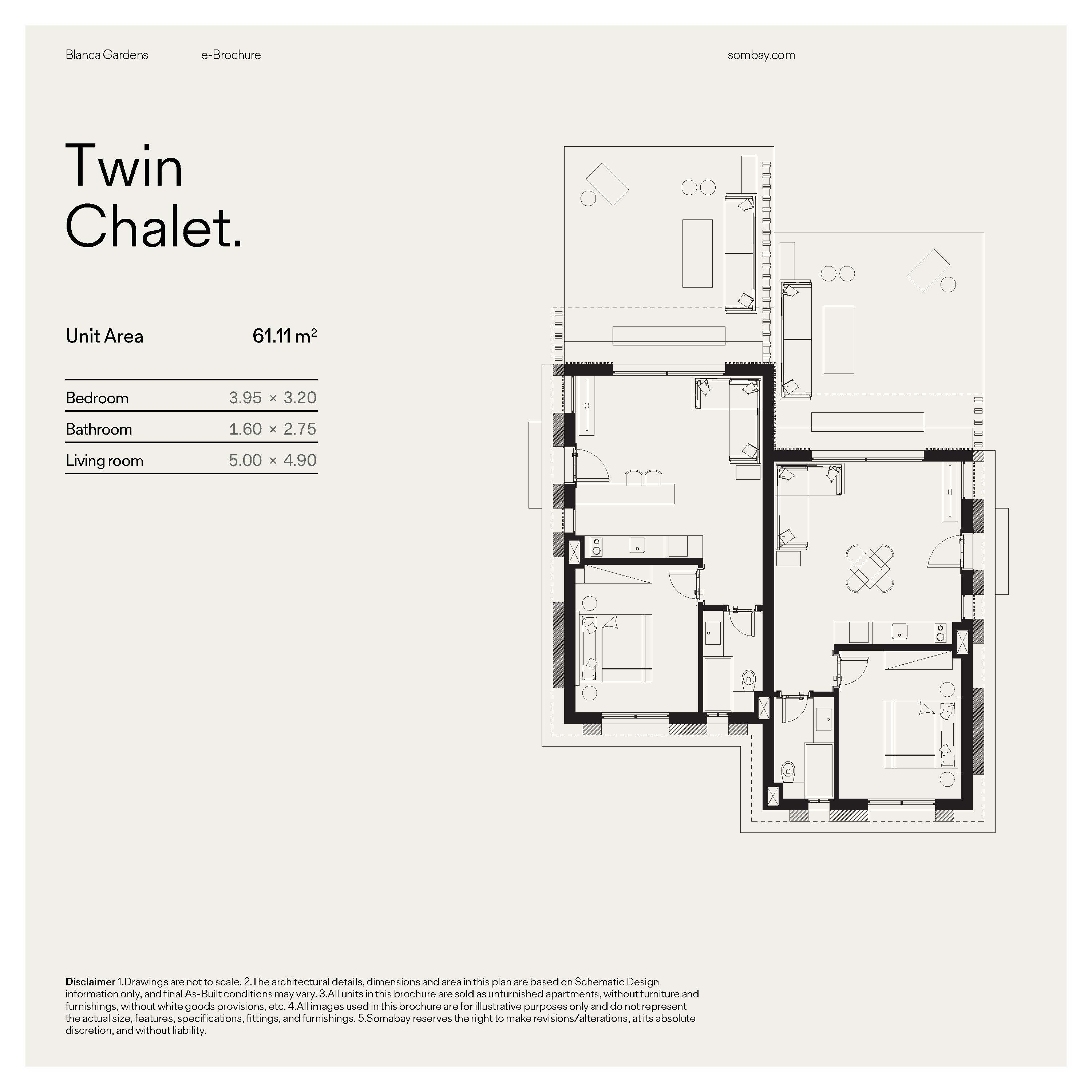 Floor plan for chalet at Blanca