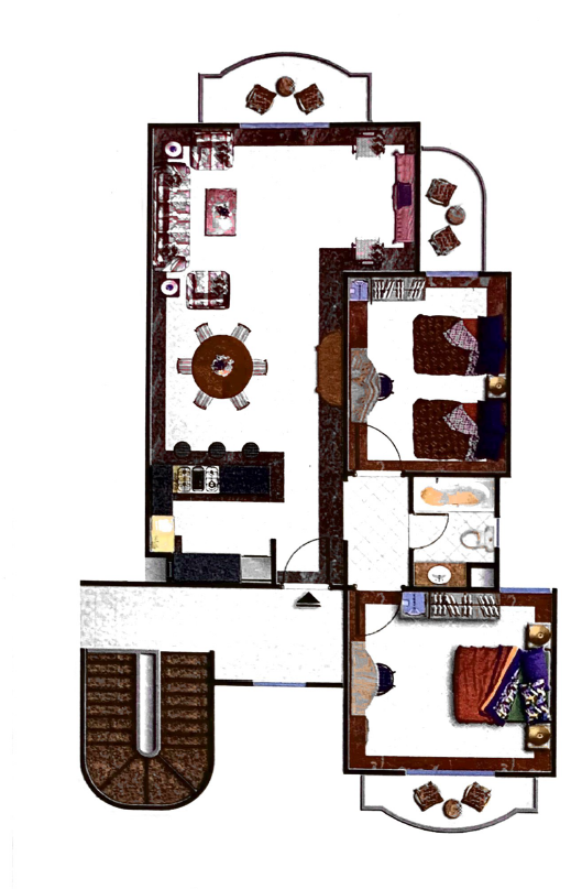 Floor plan for chalet at Coral Hills