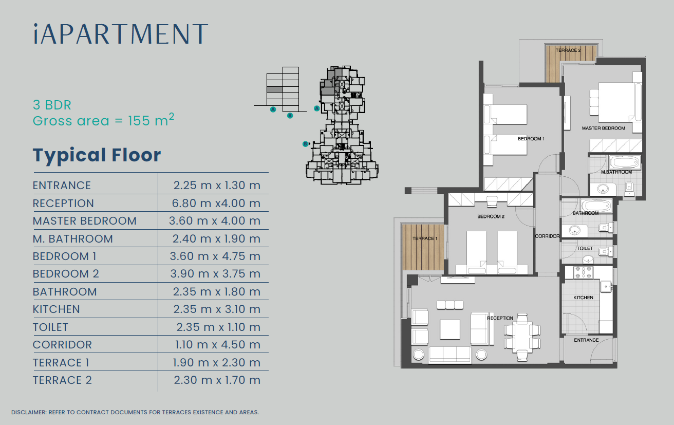 Floor plan for apartment at Mountain View iCity October