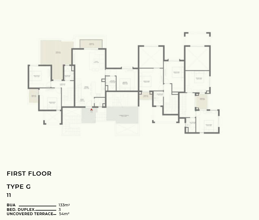 Floor plan for duplex at DUA