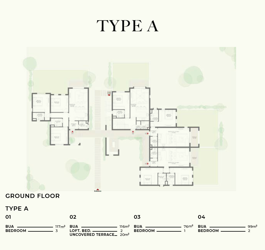 Floor plan for chalet at DUA
