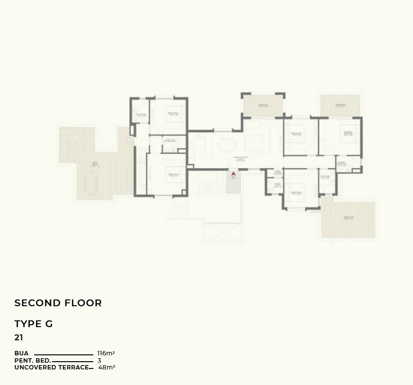 Floor plan for penthouse at DUA