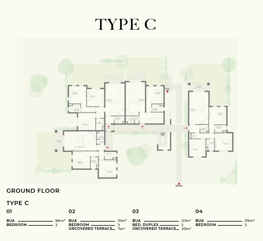 Floor plan for duplex at DUA