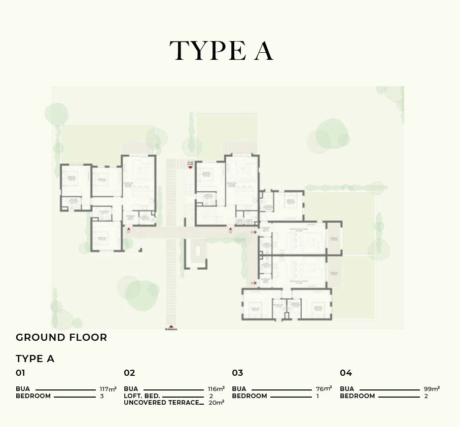 Floor plan for chalet at DUA