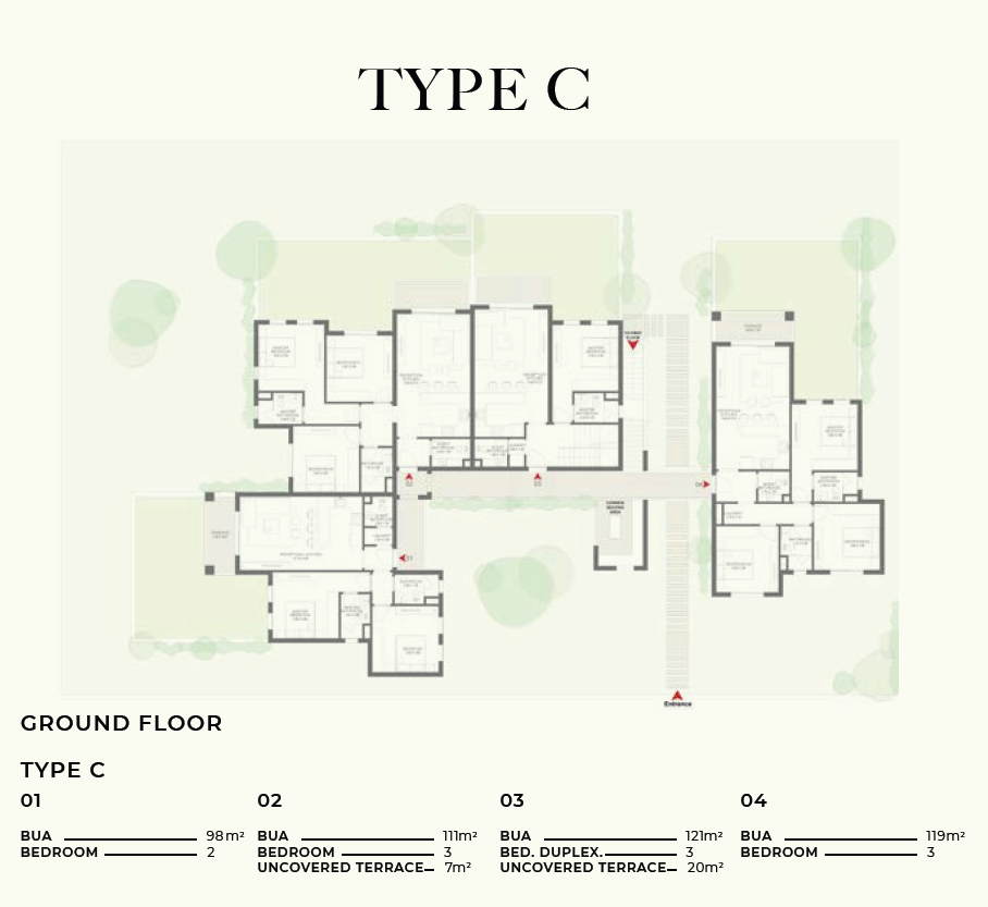 Floor plan for chalet at DUA