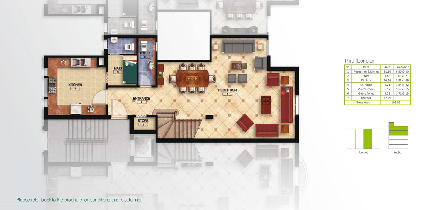 Floor plan for duplex at Mountain View Hyde Park