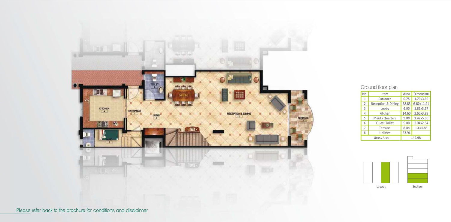 Floor plan for duplex at Mountain View Hyde Park
