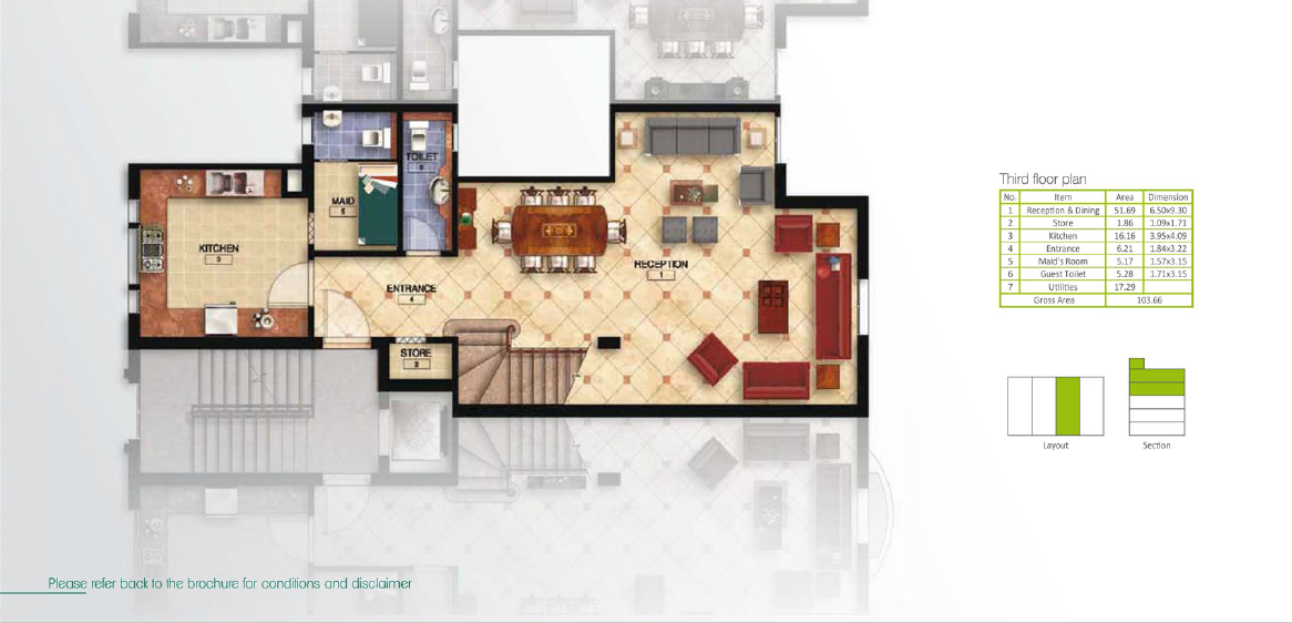 Floor plan for duplex at Mountain View Hyde Park