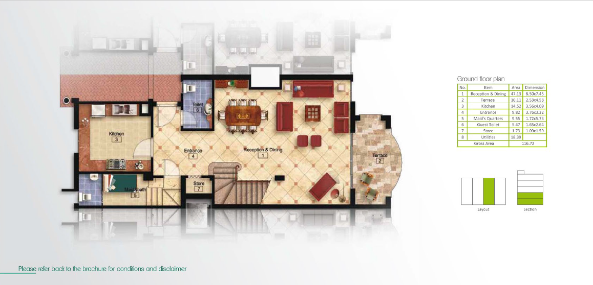 Floor plan for duplex at Mountain View Hyde Park