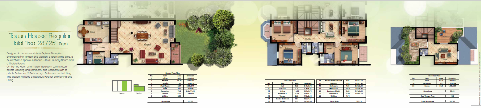 Floor plan for townhouse at Mountain View October Park