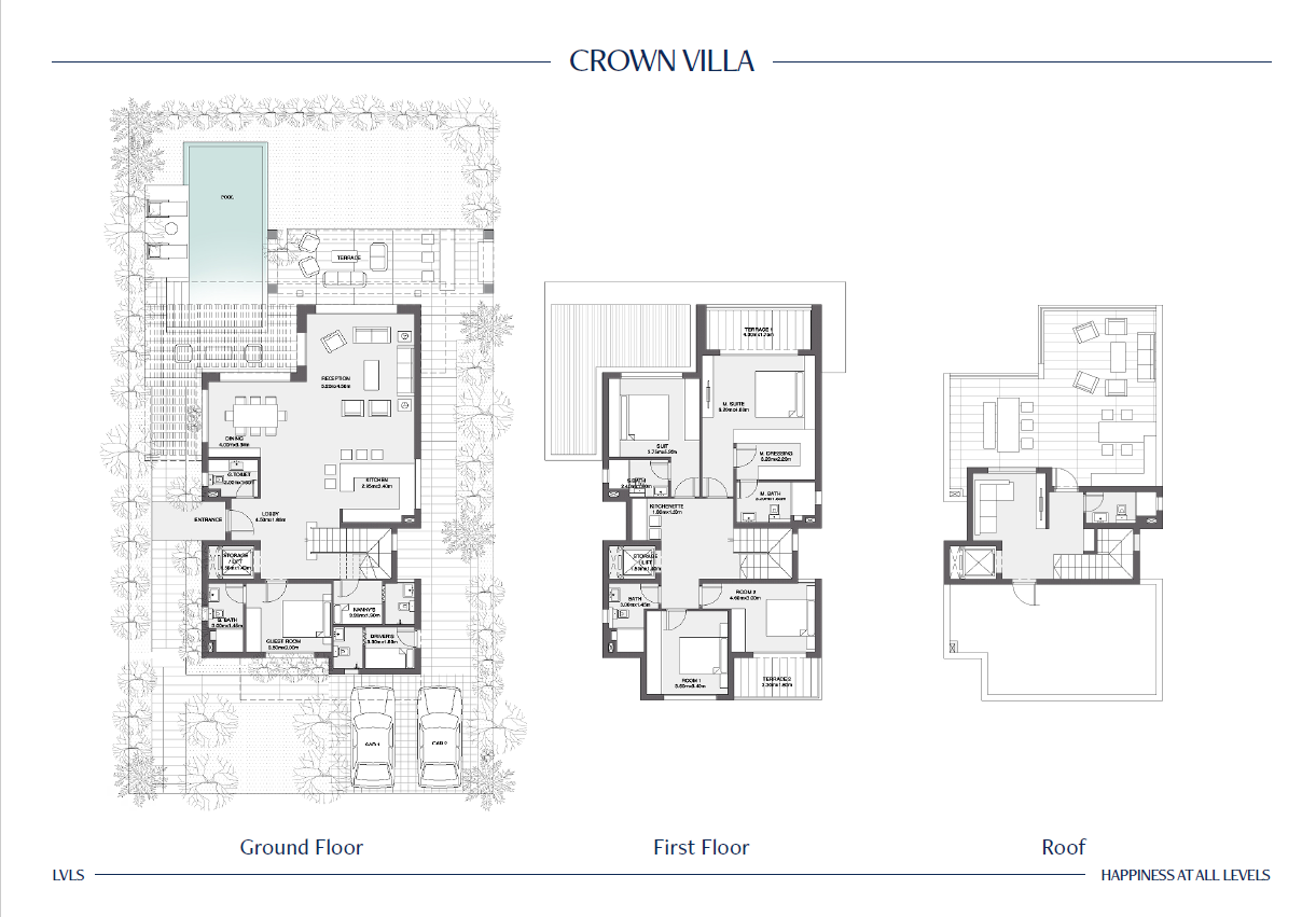 Floor plan for villa at LVLS Mountain View