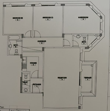 Floor plan for apartment at Mountain View Hyde Park