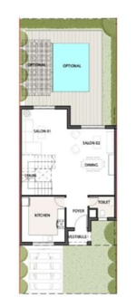 Floor plan for townhouse at Naia West