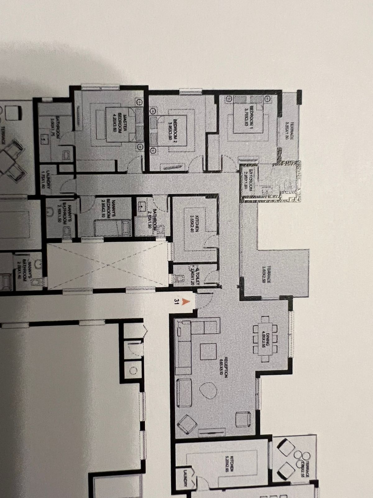 Floor plan for apartment at O West Orascom