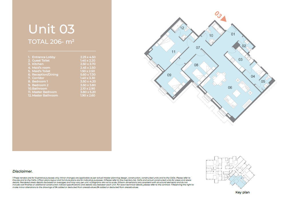 Floor plan for apartment at Il Latini City Edge