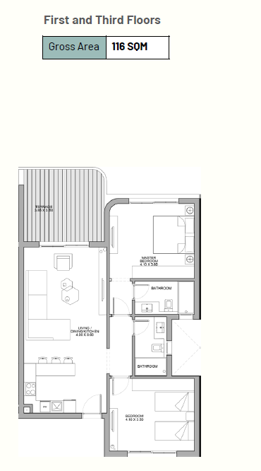 Floor plan for apartment at June