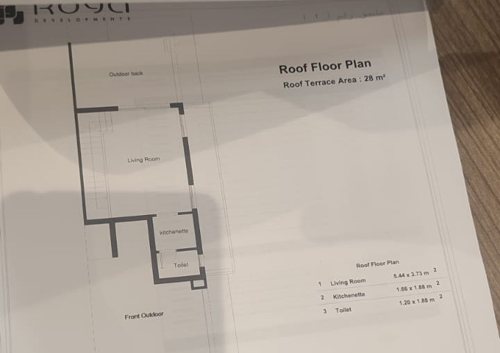 Floor plan for duplex at Telal East