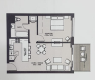 Floor plan for chalet at Marina 1