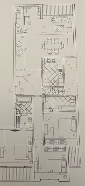 Floor plan for apartment at Midtown Sky
