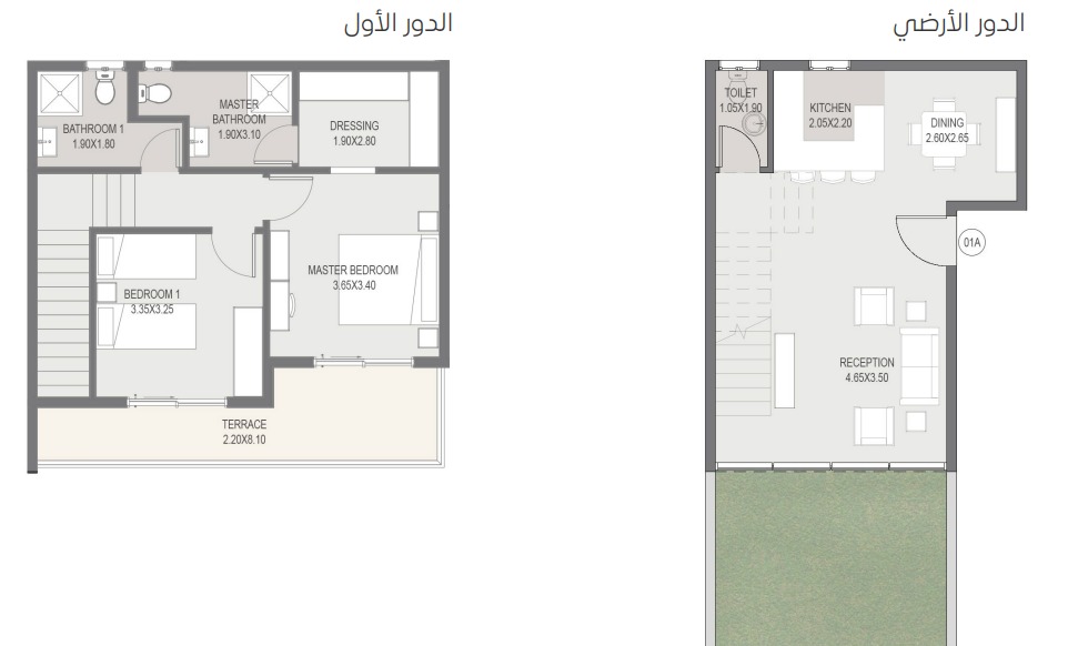 Floor plan for duplex at Sarai