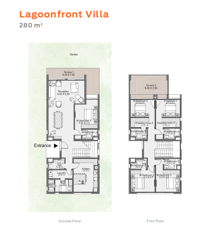 Floor plan for villa at D-Bay