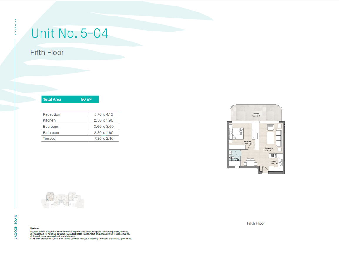 Floor plan for apartment at Hyde Park North - Seashore