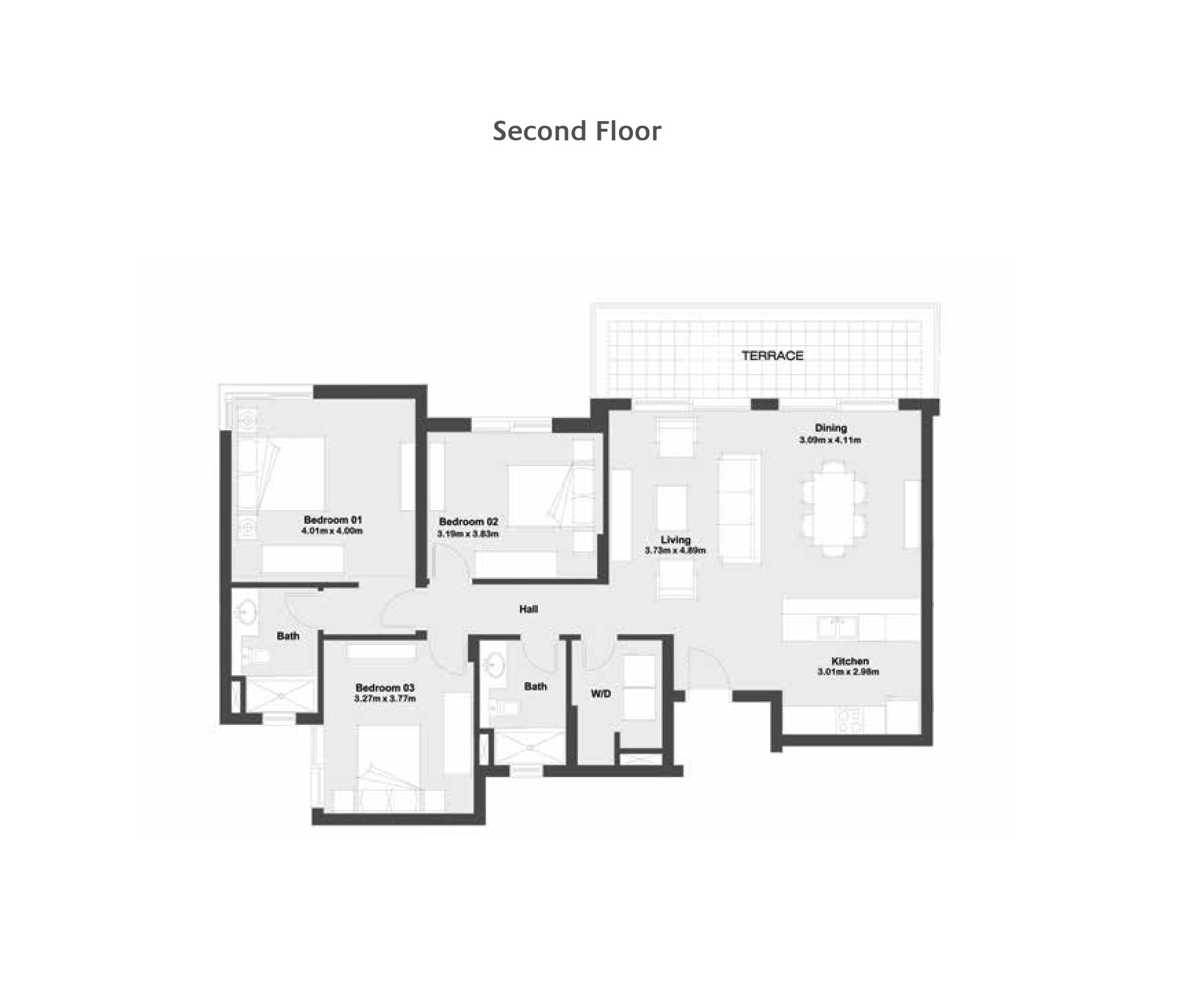 Floor plan for chalet at Marassi