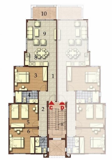 Floor plan for apartment at Telal Sokhna