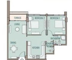 Floor plan for apartment at EDEN