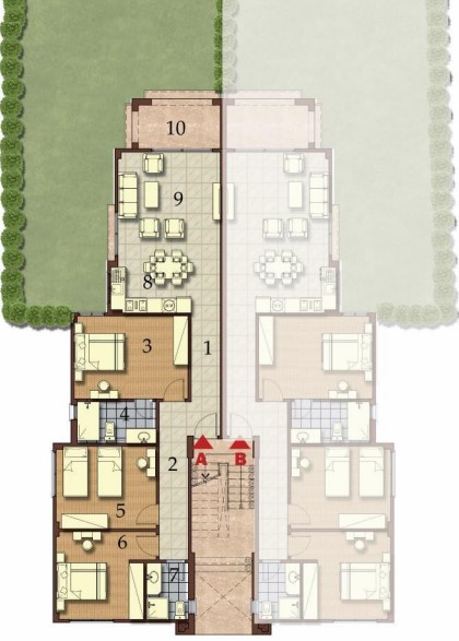 Floor plan for apartment at Telal Sokhna