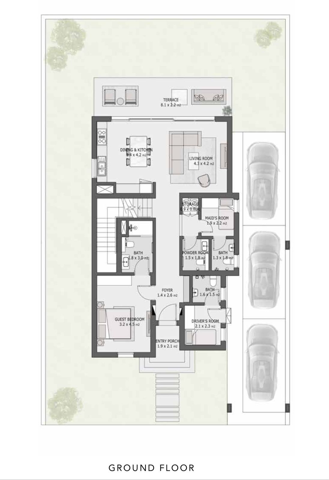 Floor plan for villa at Soul